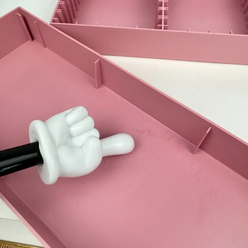 Vtg 1980s Cassette Tape Pink Hard Plastic w Lid The Dynasound Organizer Holds 24